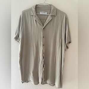 Men's Casual Button Down Shirt in Taupe